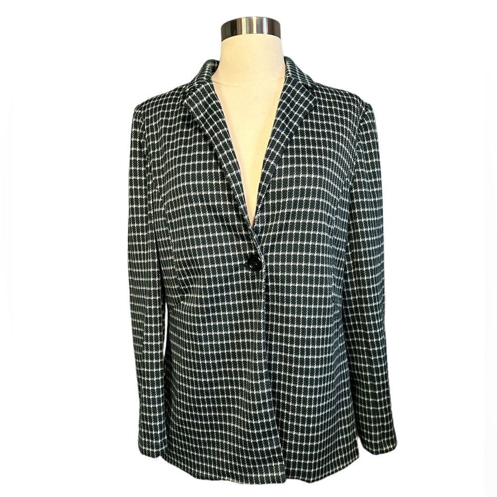 Haute Monde - Green Plaid Blazer Jacket sz L